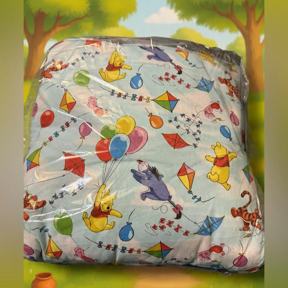 Handmade Winnie the Pooh Embroidered Pocket Pillow with Book